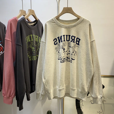 Femme Grafikdruck Übergrößen Sweatshirt Heidi-Mode