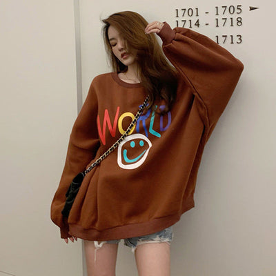 Femme Grafik Pullover Sweatshirt Heidi-Mode