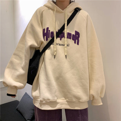 Femme Oversized Grafik Hoodie mit einzigartiger Beschriftung Heidi-Mode
