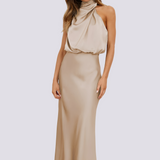 Chrissy - Elegantes Cocktailkleid für Damen in Beige