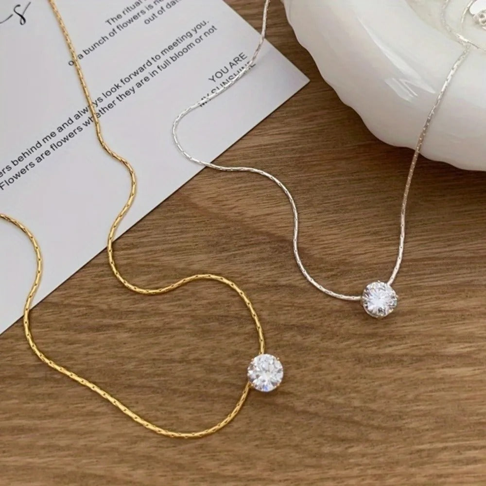 Cléa Moissanit Edelstein Kette