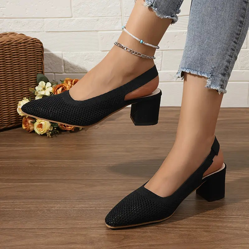 Sabrina -  Atmungsaktive hochhackige Pantoffeln Sandalen Frauenschuhe