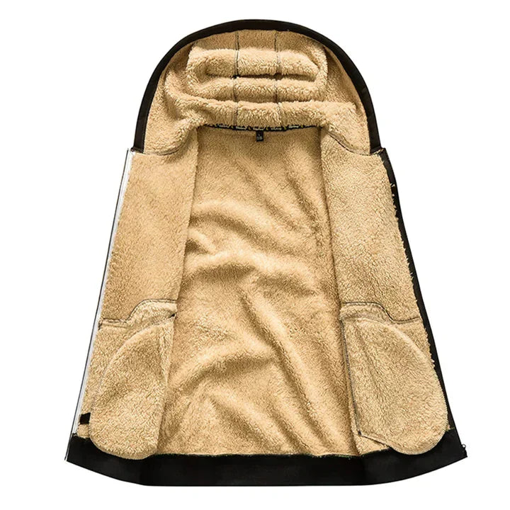 TOMMY - Fleece-Kapuzenpullover mit Reißverschluss