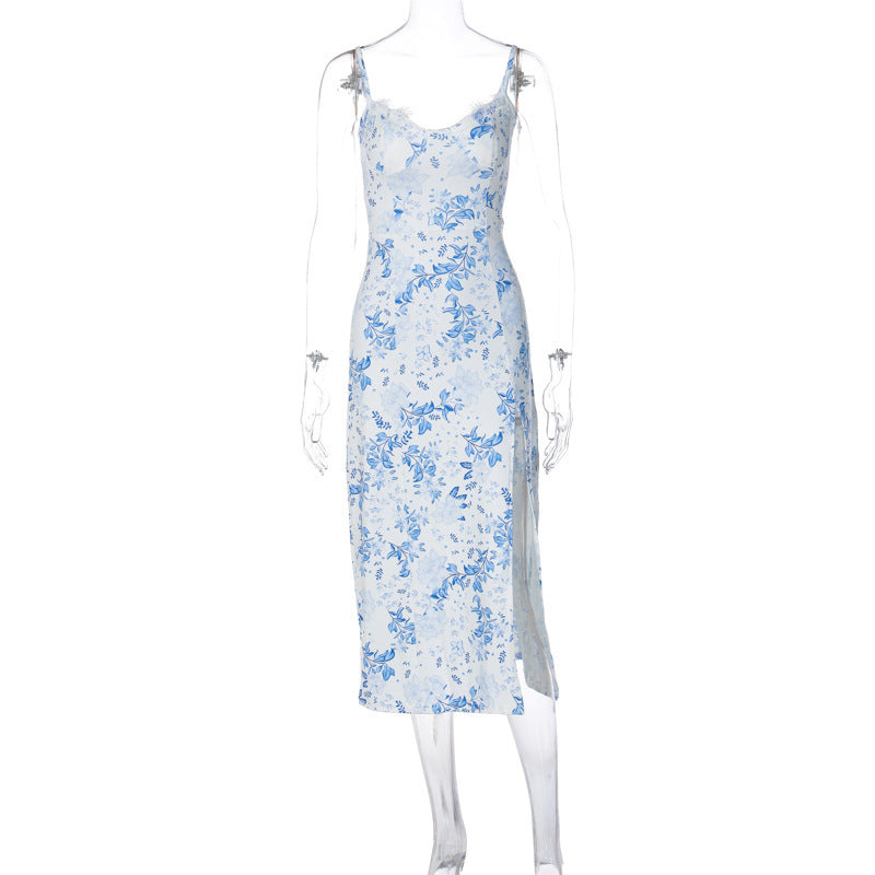 Avelena | Florales Schlitz Elegante Sommerkleider Damen