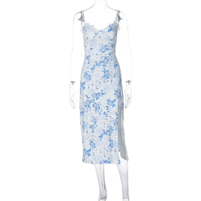 Avelena | Florales Schlitz Elegante Sommerkleider Damen