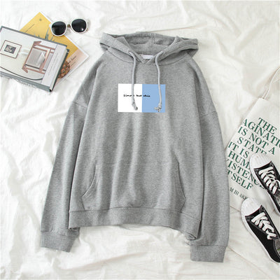 Femme Grafik Übergroße Kapuzen-Sweatshirt Heidi-Mode