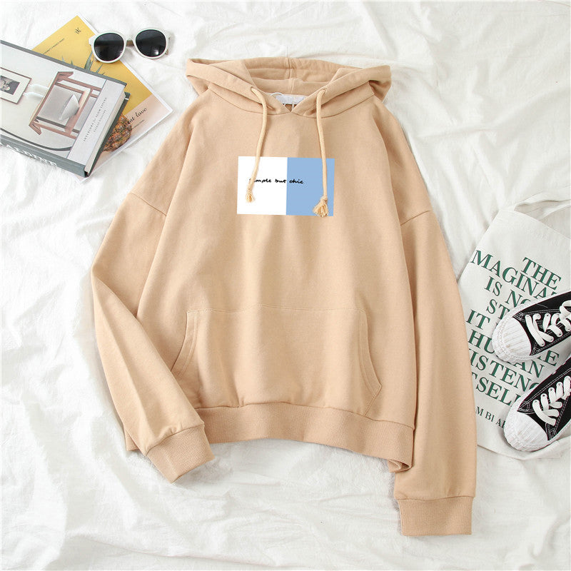 Femme Grafik Übergroße Kapuzen-Sweatshirt Heidi-Mode