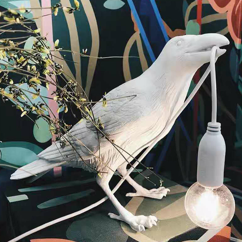 Aviora – künstlerische Vogel-Tischlampe