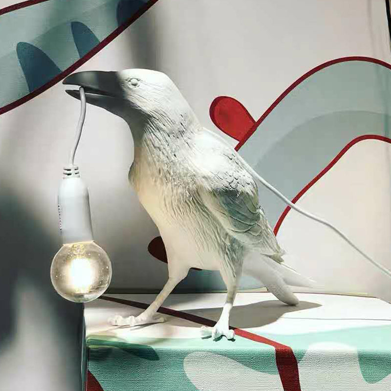 Aviora – künstlerische Vogel-Tischlampe