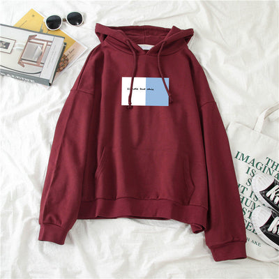 Femme Grafik Übergroße Kapuzen-Sweatshirt Heidi-Mode