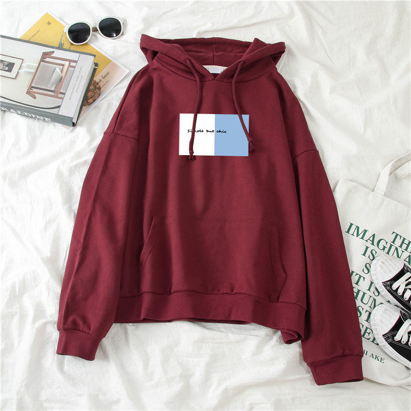 Femme Grafik Übergroße Kapuzen-Sweatshirt Heidi-Mode