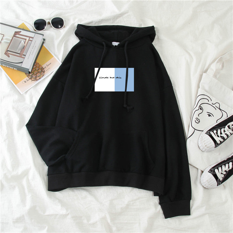 Femme Grafik Übergroße Kapuzen-Sweatshirt Heidi-Mode