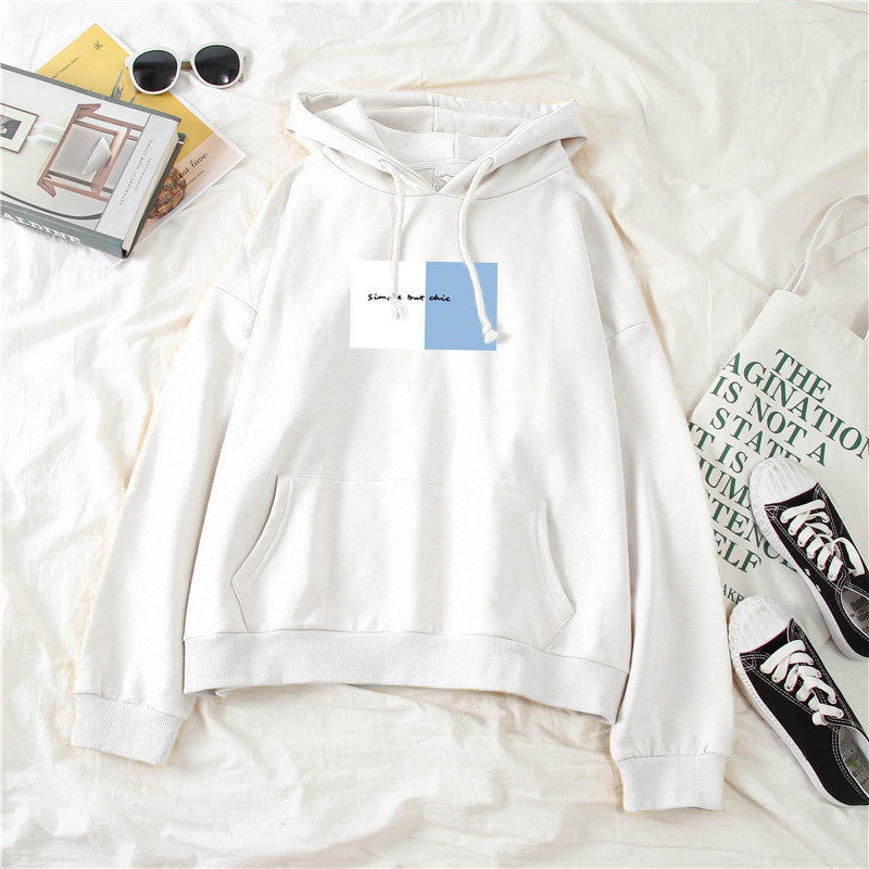 Femme Grafik Übergroße Kapuzen-Sweatshirt Heidi-Mode