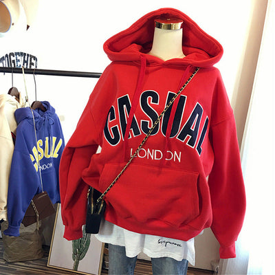 Damen Oversized Freizeit Grafik Hoodie Heidi-Mode