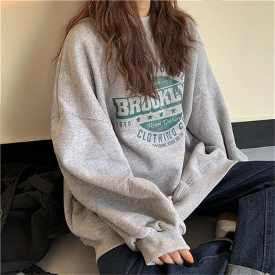 Femme Grafik Übergroße Sweatshirt Heidi-Mode