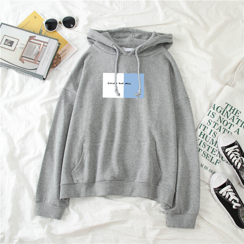 Femme Grafik Übergroße Kapuzen-Sweatshirt Heidi-Mode