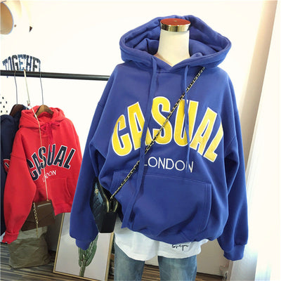 Damen Oversized Freizeit Grafik Hoodie Heidi-Mode