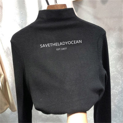 Femme Mock Neck Weiches Stricktop Heidi-Mode