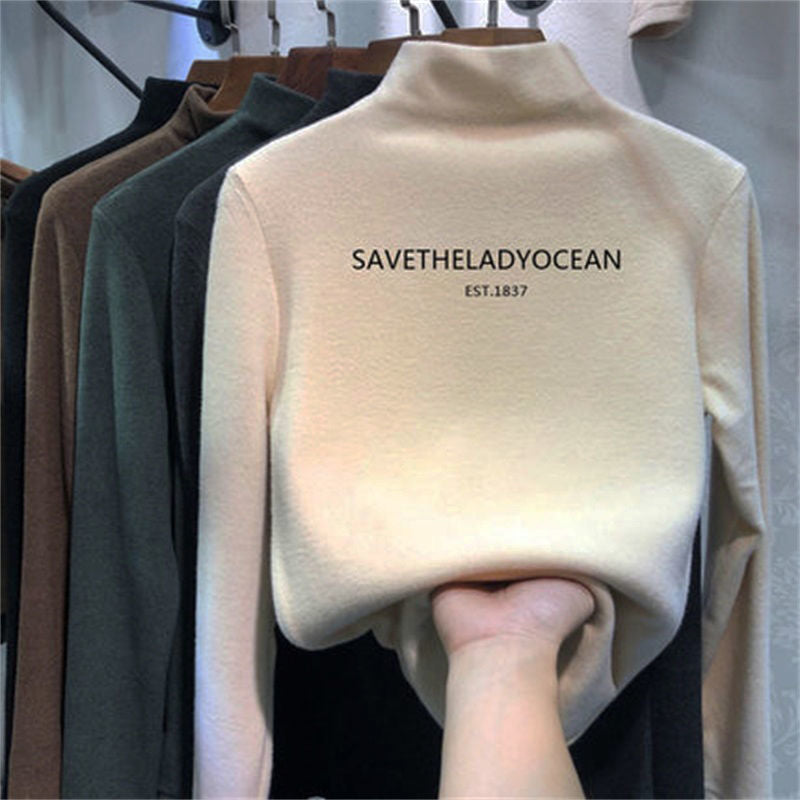 Femme Mock Neck Weiches Stricktop Heidi-Mode