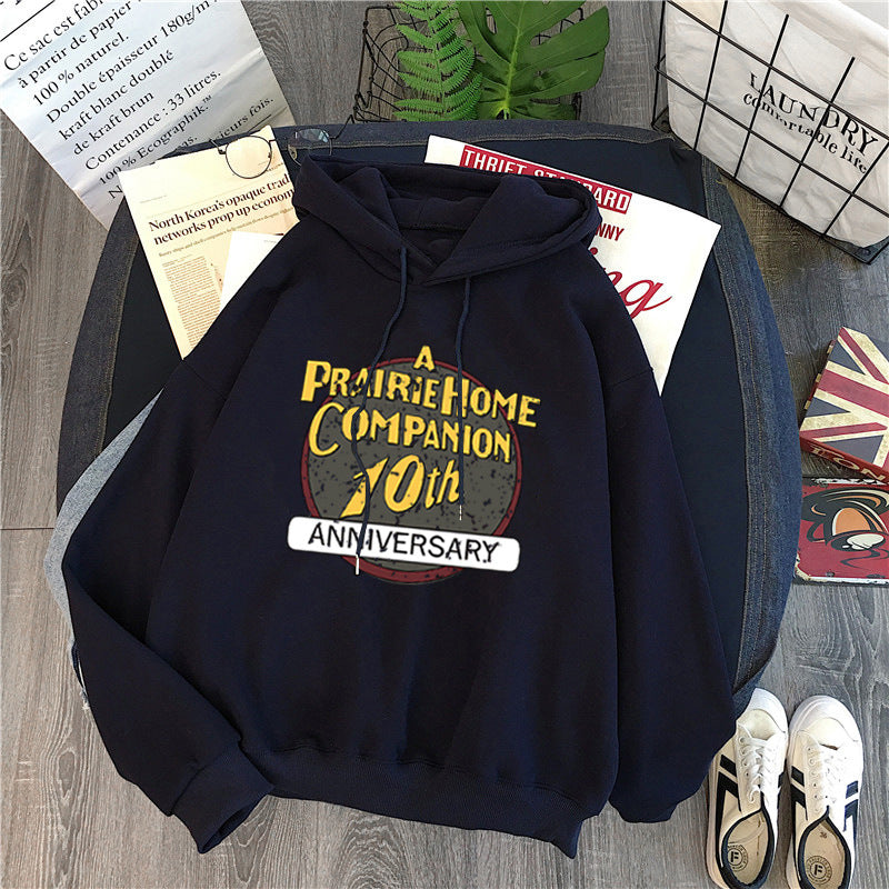 Femme Grafik Hoodie mit Jubiläumsdesign Heidi-Mode