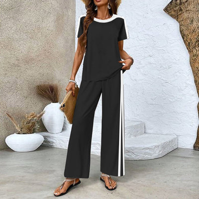 Sportlich-elegantes Set | Kontrastdesign & Weite Passform | Moderner Casual-Look