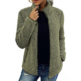 Bequemes Damen Fleece-Weste - Petra in Olivgrün