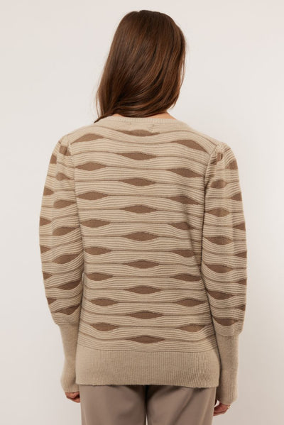 Modischer Strickpullover | Modernes Streifenmuster | Elegante Raffinesse