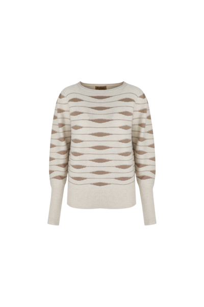 Modischer Strickpullover | Modernes Streifenmuster | Elegante Raffinesse