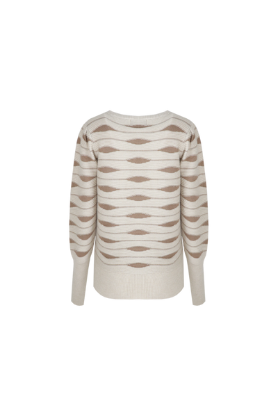 Modischer Strickpullover | Modernes Streifenmuster | Elegante Raffinesse