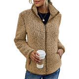 Bequemes Damen Fleece-Weste - Petra in Khaki