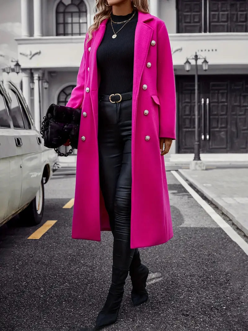 50% RABAT | Liaquen™ | Modebewusster Trenchcoat mit Gürtel und Pelzbesatz