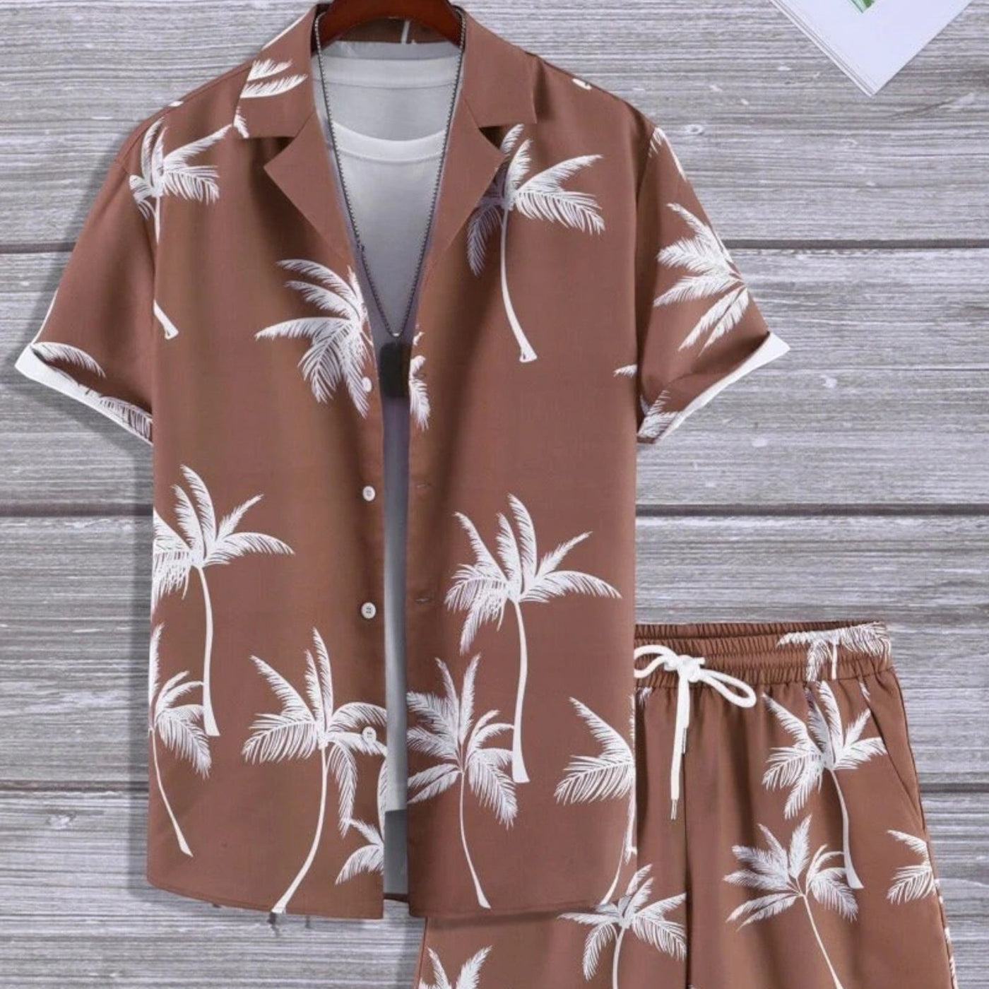 Jorden | Zweiteiler Hose und Oberteil Sommer Set im Tropen Design