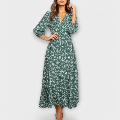 Blumenmuster Maxikleid für Damen