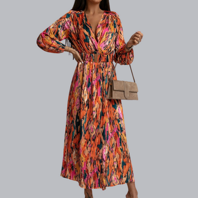 Lana™ | Wickel-Maxikleid mit Beinschlitz in verschiedenen Designs