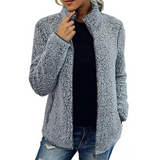 Bequemes Damen Fleece-Weste - Petra in Grau