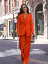 Stilvolles 2-teiliges Damenanzug - Lena in Orange