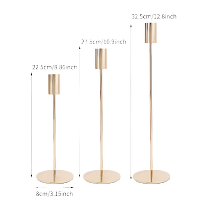 GlowThorne 3-teiliges dekoratives Kerzenständer-Set