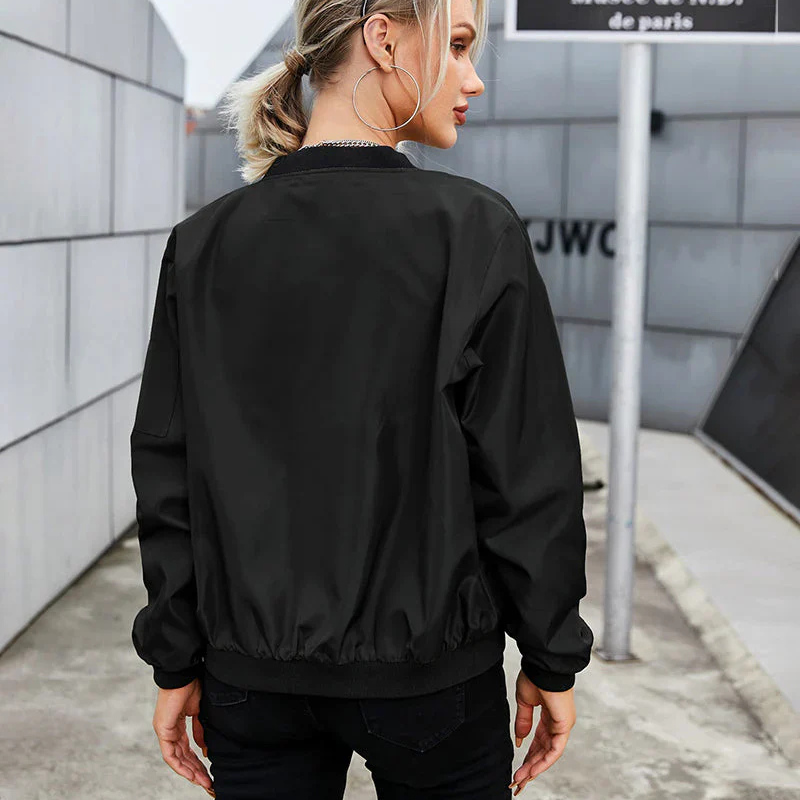 Eyway | Leichte und atmungsaktive Bomberjacke für Damen mit Rippendetails