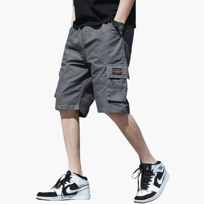 Herren Sommer Cargo Shorts mit Taschen und Reißverschluss