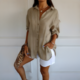 Shanelle - Stilvolle Sommerbluse für Damen in Khaki