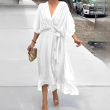 Elisabet - Damenkleid im luftigen Sommerstil in Blanc
