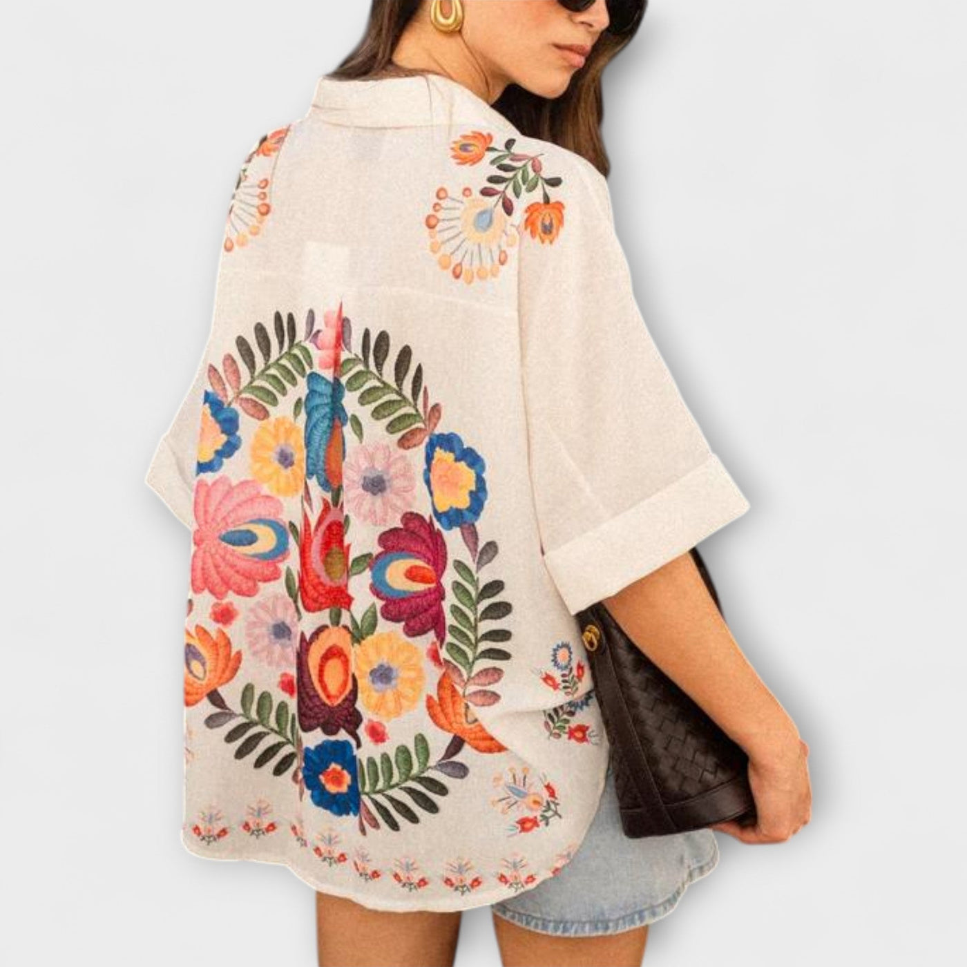 Ziva - Carla Kurzarmhemd mit Blumenmuster