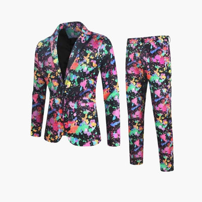 Mehrfarbiger Slim-Fit-Anzug für Herren - Moderner Look
