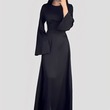 Rebecca - Lässiges langes Kleid für Damen in Schwarz