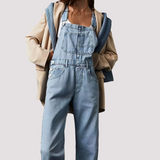 Sophie - Lässiger, locker sitzender Jeans-Jumpsuit für Damen in Hellblau