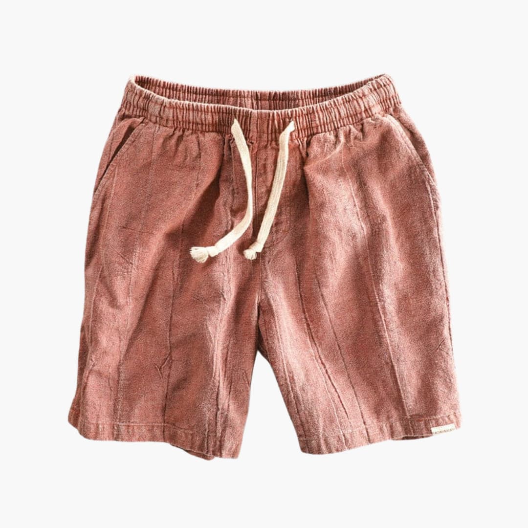 Knielange Herren-Sommer-Shorts mit Kordelzugbund