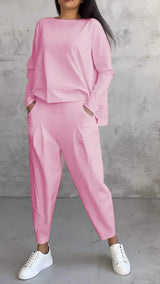 Trendy Casual Damen Kleidung Set - Brooklyn in Rosa