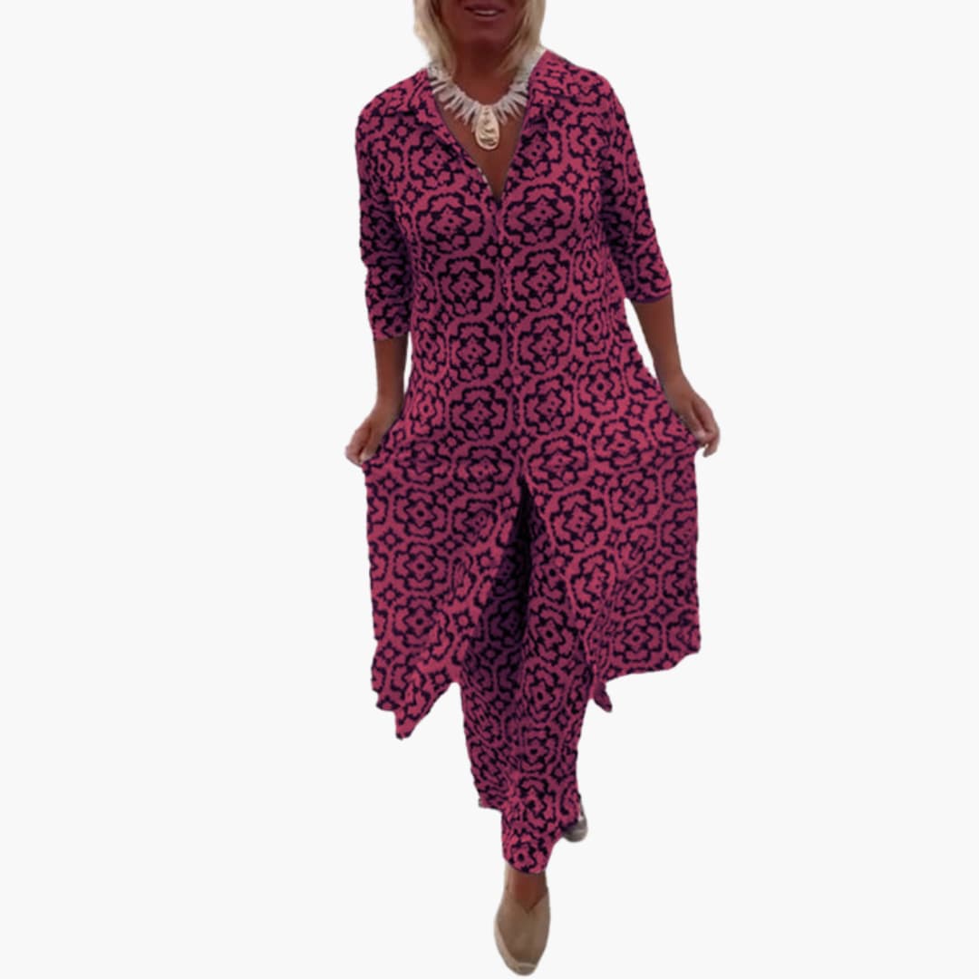 Geometrisches Zweiteiler-Set - Für Damen mit Stil & Komfort