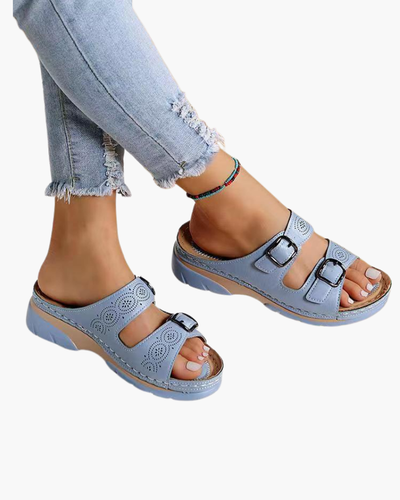 Damen Gepolstert Sandalen | Verstellbare Schnallen