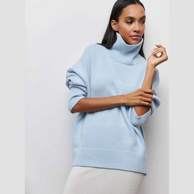 Kurzarm-Rollkragenpullover – Kühne Eleganz mit modernem Flair